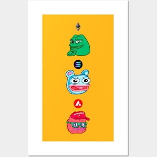 Meme Coin Token Posters and Art